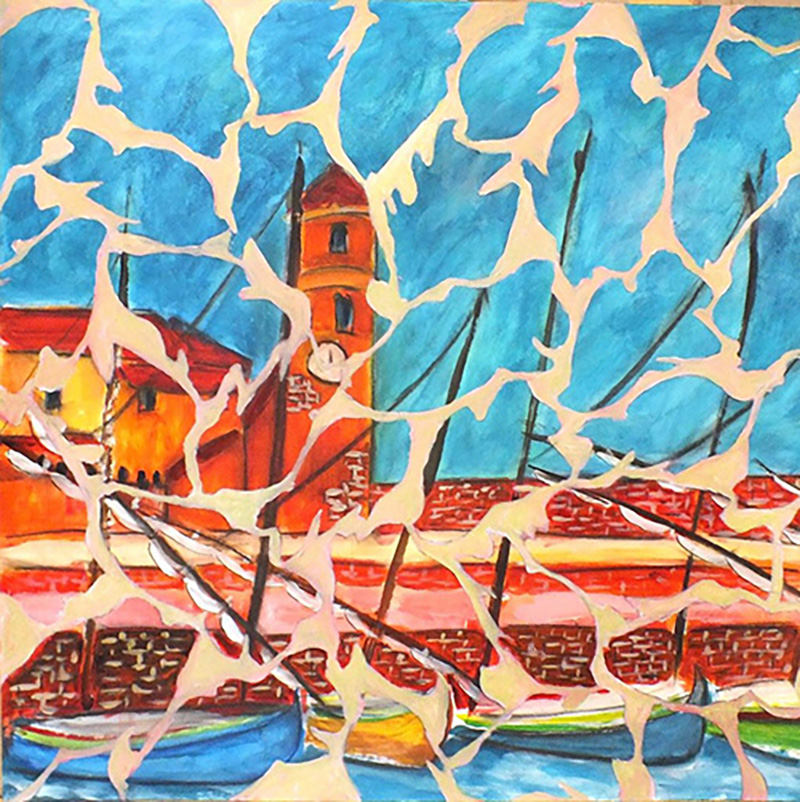 Collioure à travers le rideau